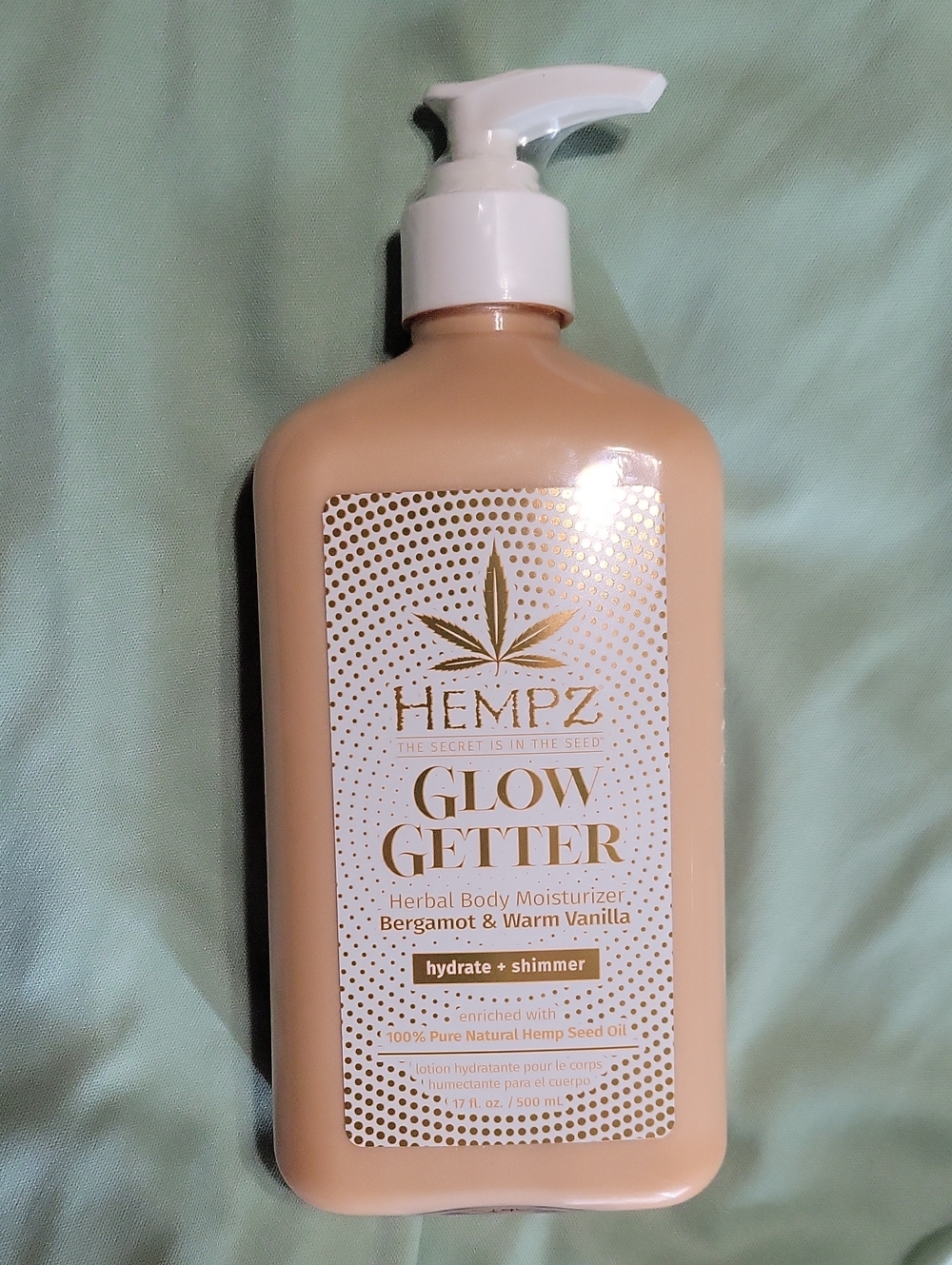 Hempz Glow Getter Bergamot & Warm Vanilla Body Moisturizer - Peach